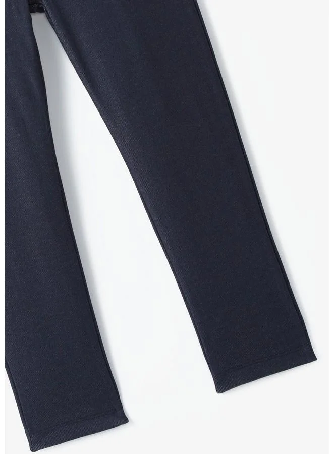 JUNE June Girl Jean Look Knitted Tight Navy