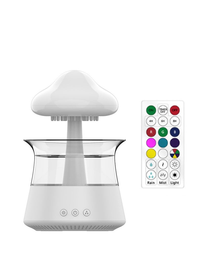 عام مرطب السحب المطرية، مرطب المطر المشابه للفطر، منقي الهواء مع مزيل زيت أساسي مع 7 ألوان ليد، مرطب القطرة المطرية مع أصوات هادئة للمطر، مزيل روائح السحاب للمساعدة في النوم وتخفيف التوتر - Image 1