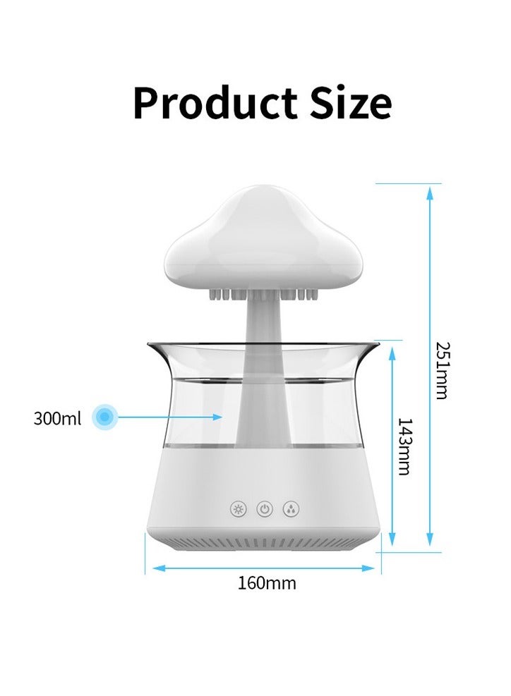 عام مرطب السحب المطرية، مرطب المطر المشابه للفطر، منقي الهواء مع مزيل زيت أساسي مع 7 ألوان ليد، مرطب القطرة المطرية مع أصوات هادئة للمطر، مزيل روائح السحاب للمساعدة في النوم وتخفيف التوتر - Image 3