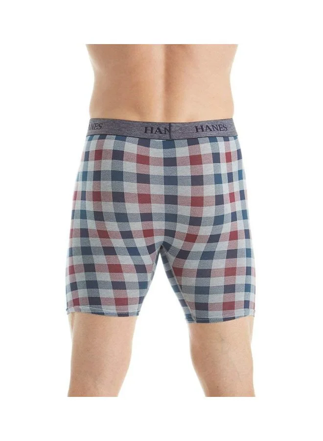 Hanes Assorted Hanes Mens 4 Pack Ultimate Stretch Boxer Brief for Men | Best Price UAE