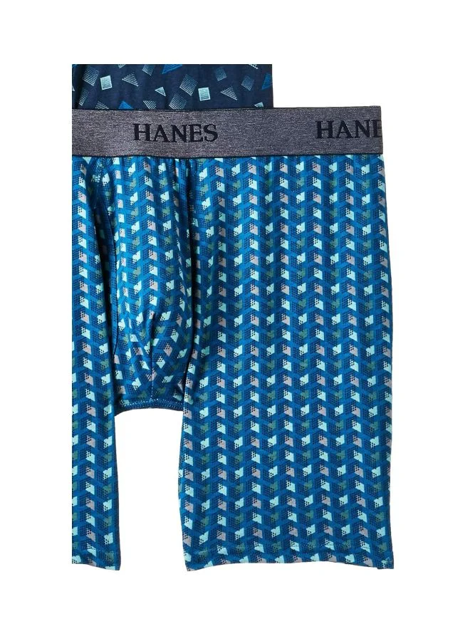 Hanes Assorted Hanes Mens 4 Pack Ultimate Stretch Boxer Brief for Men | Best Price UAE