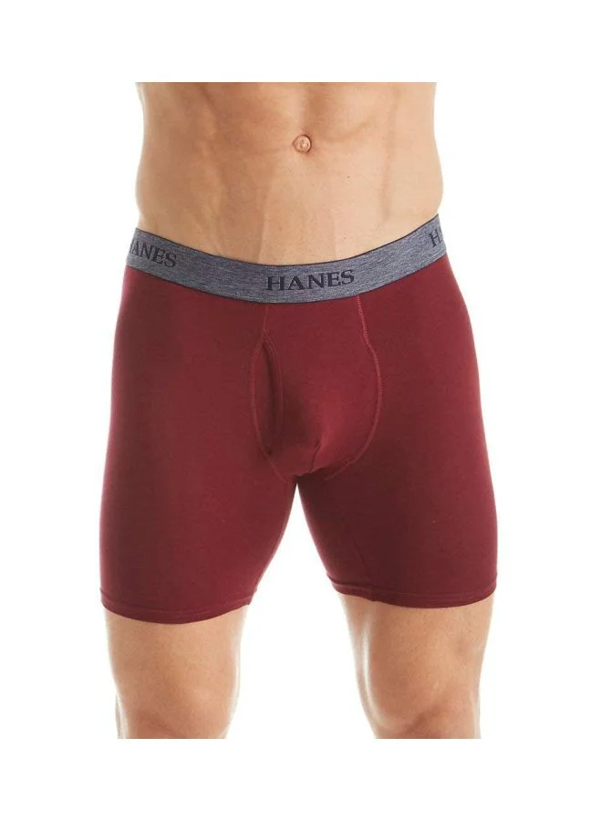 Hanes Assorted Hanes Mens 4 Pack Ultimate Stretch Boxer Brief for Men | Best Price UAE
