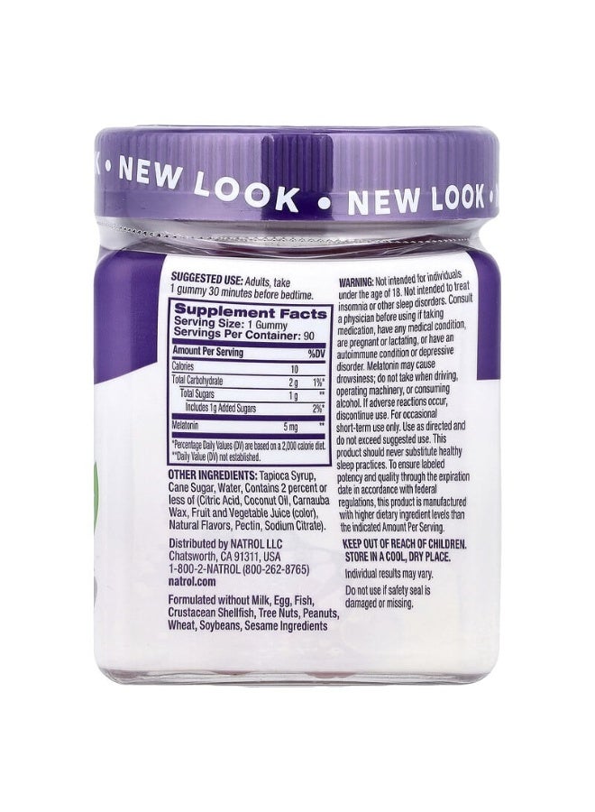 Natrol Melatonin Sleep, Strawberry, 5mg - 90 Gummies, Packaging May Vary - Image 2