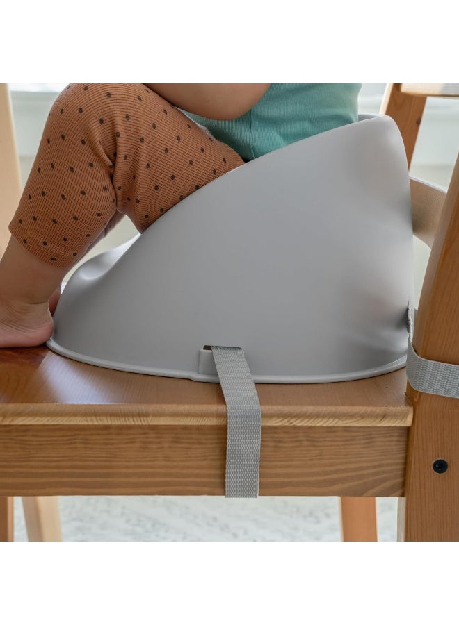 Ingenuity - My Spot Easy-Clean Booster Seat â€“ Easy to Clean, Lightweight, Attaches to Most Chairs, Grey (6â€“36 Months) - Image 5