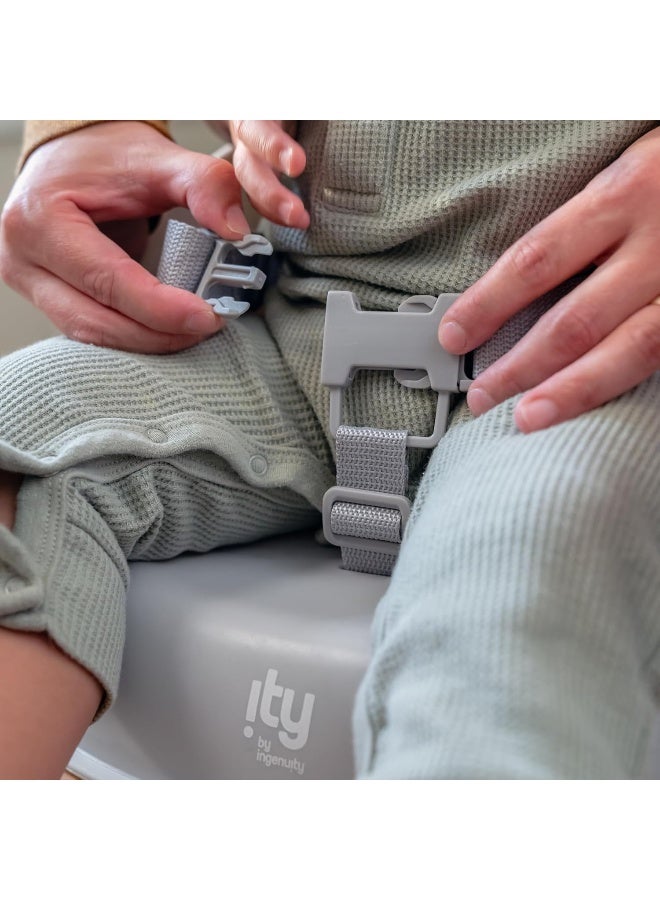 Ingenuity - My Spot Easy-Clean Booster Seat â€“ Easy to Clean, Lightweight, Attaches to Most Chairs, Grey (6â€“36 Months) - Image 4