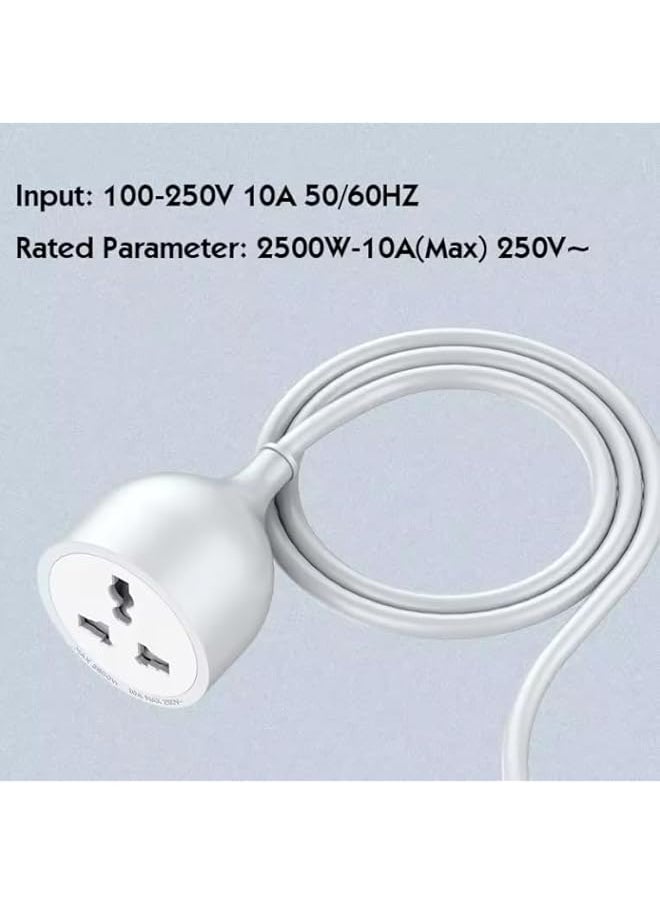 PROMASS promass 5M Heavy Duty Extension Cord - Single Outlet, 2500W 10A, Expandable Electric Extension Cable, UK Plug, White  - Image 5
