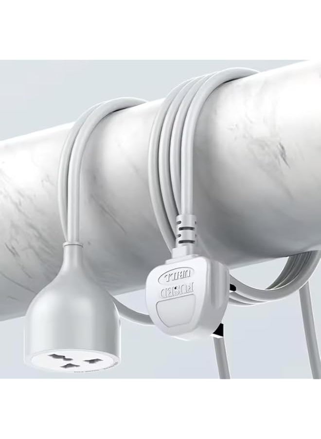 PROMASS promass 5M Heavy Duty Extension Cord - Single Outlet, 2500W 10A, Expandable Electric Extension Cable, UK Plug, White  - Image 3