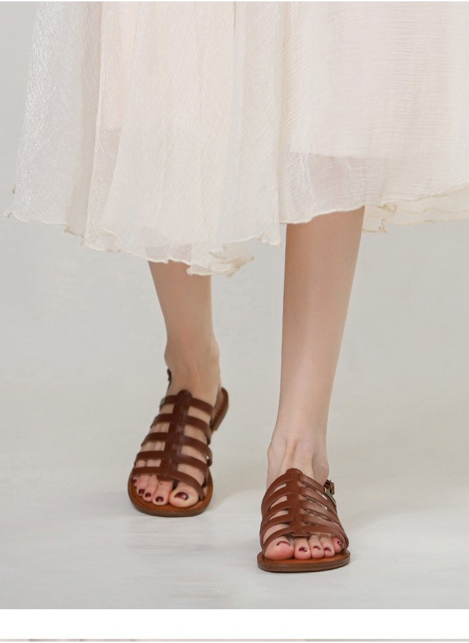 SIKETU Summer New Simple And Fashionable Flat Bottomed Beach Shoes, Casual Roman Sandals  - Image 2