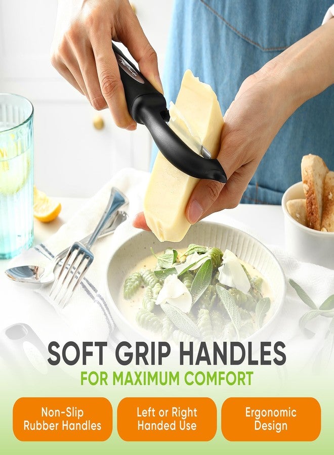 Spring Chef Swivel Vegetable Peeler & Y Potato Peeler for Kitchen with Soft Grip Handles and Ultra Sharp Stainless Steel Blades, Perfect for Veggie, Fruit, Carrot, Apple - Dishwasher Safe - Black - Image 5
