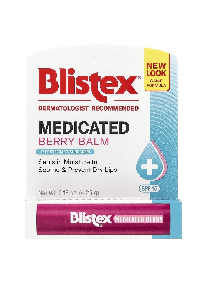 Blistex Blistex, Medicated Lip Protectant/Sunscreen, SPF 15, Berry, 0.15 oz (4.25 g)  - Image 2
