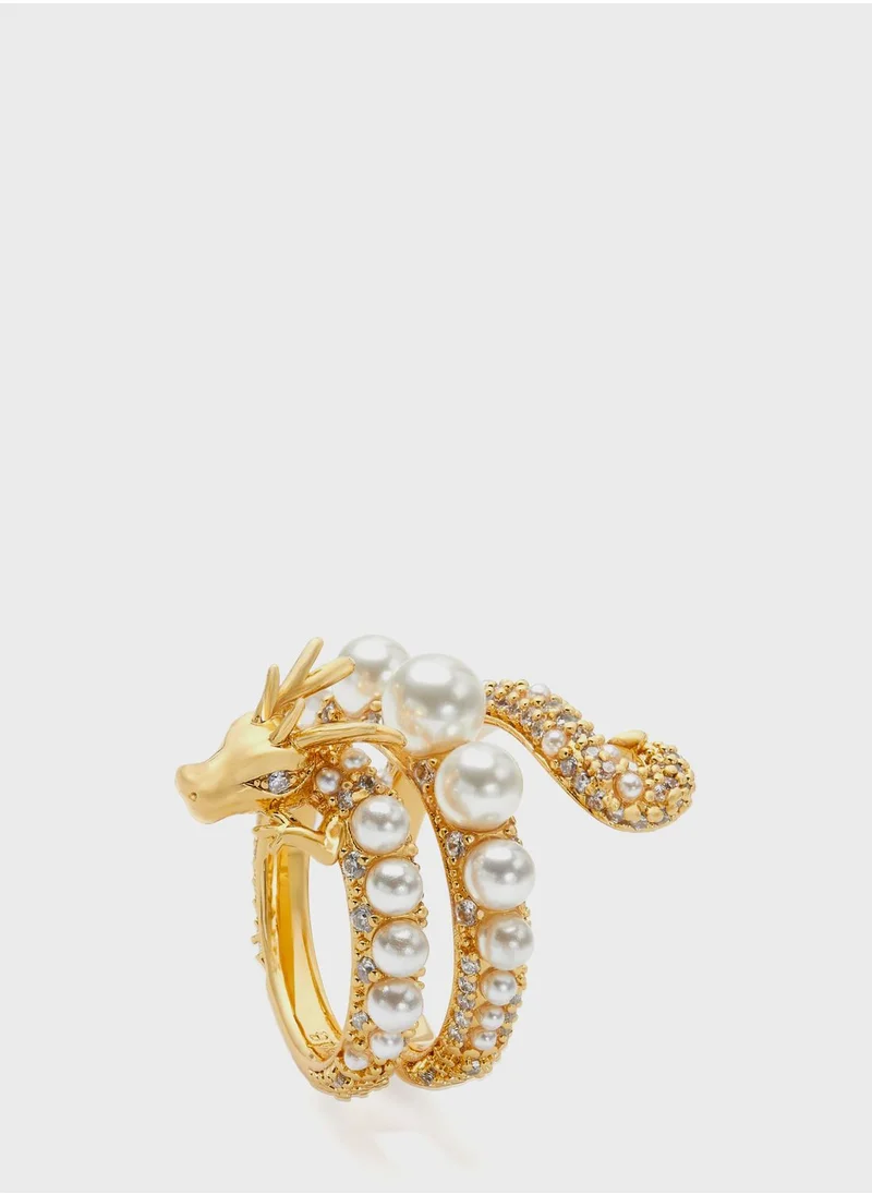 كيت سبيد Pearl Embellished Ring