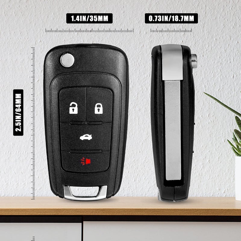 VOFONO Keyless Entry Remote Flip Car Key Fob Fits 2010-2017 Chevy Camaro Cruze Equinox Impala Malibu Sonic/GMC Terrain/Buick Encore Allure Lacrosse Regal Verano Replacement OHT01060512 KR55WK50073 - Image 5