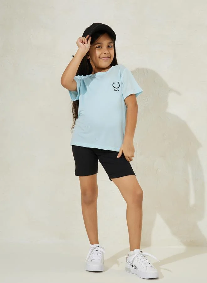 ستايلي Ovesized Drop Shoulder Mesh Quick-Drying Sports T-shirt