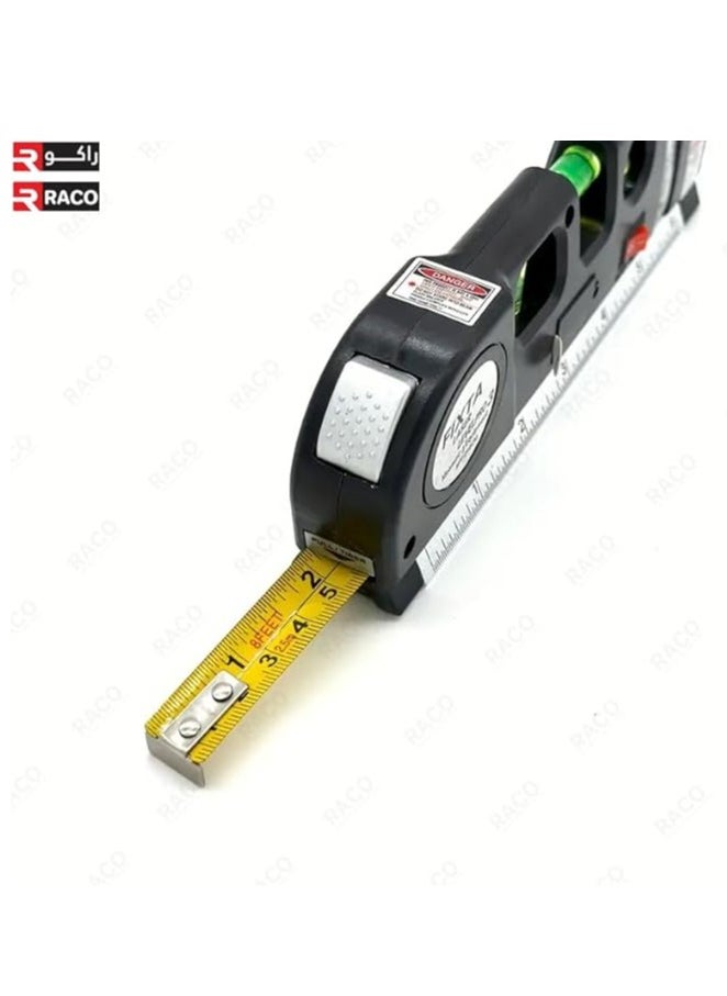 RACO Laser Level Multi Tool Vertical Horizontal Cross Line Standard Ruler, Cross Lines Measuring Tape 2.5 Meter  - Image 4