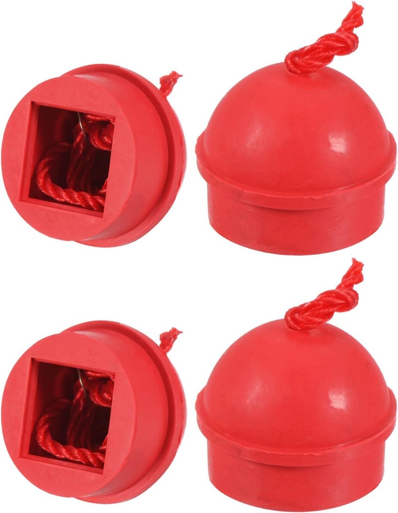 JBB Cue Chalk Holder, Rubber Non Slip Pool Chalk Holders Billiard Cue Tips Chalks Case with Cord Snooker Pool Replacement - 4 Pcs - Image 1