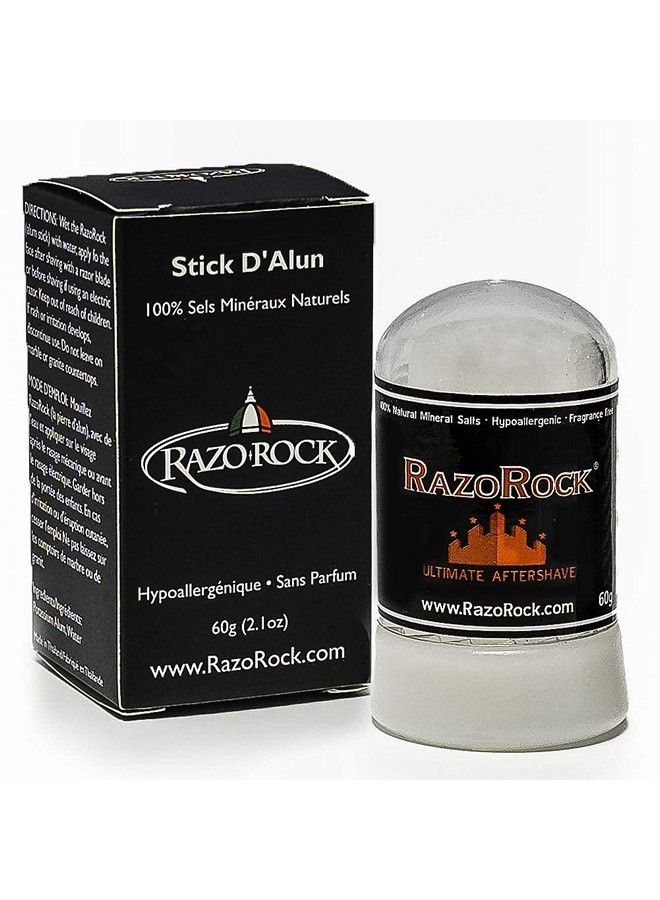 RazoRock Alum Stick 60 G After Shave Stick Natural Healing And Toning For Razor Cuts - Image 1
