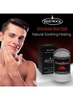 RazoRock Alum Stick 60 G After Shave Stick Natural Healing And Toning For Razor Cuts  - Image 5