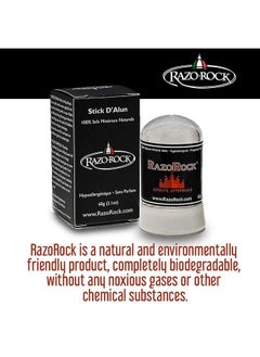 RazoRock Alum Stick 60 G After Shave Stick Natural Healing And Toning For Razor Cuts  - Image 4