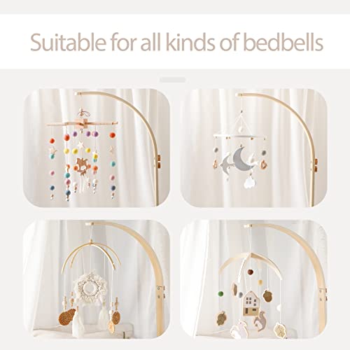 let's make Baby Crib Mobile Arm - Wooden Baby Mobile Crib Holder for Hanging Baby Crib Attachment for Nursery Decor (Curved Structural Arm) - Image 4