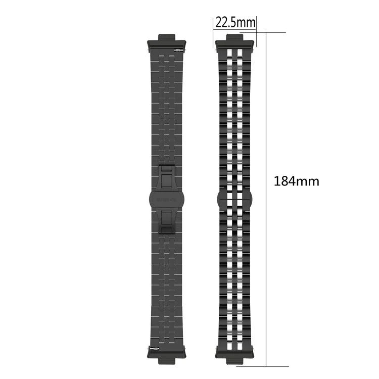 erorex For  Xiaomi Redmi Watch 4 Five-Bead Butterfly Buckle Metal Watch Band(Silver) - Image 5