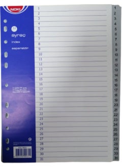 Noki Plastic Separator 31 Number Separators A4 1 Piece  - Image 2