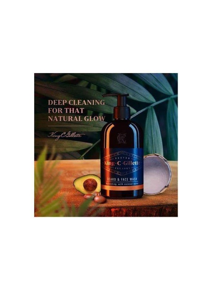 Gillette - King C. Gillette Men’s Beard and Face Wash, 350ml - Image 1