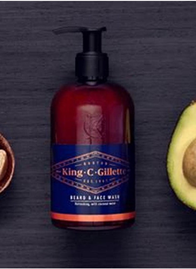 Gillette - King C. Gillette Men’s Beard and Face Wash, 350ml - Image 1