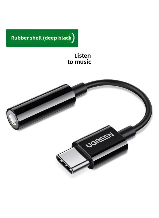 Greenlink Type-c Headphone Adapter RoUnd Head Type C To 3.5mm Interface U Shield Adapter-Color:Black-classic (80373)  - Image 1