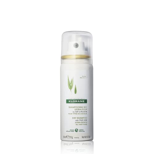 Klorane Klorane Dry Shampoo with Oat Milk UltraGentle All Hair Types No White Residue Paraben  SulfateFree Travel Size 1 Ounce Pack of 1