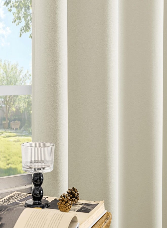 Beauoop 100% Blackout Window Curtain Panels 84 Inches Long Full Light Blocking Thermal Insulated Energy Saving Drapes for Living Room Grommet Top Window Treatment, 52x84 Inch, Champagne, 2 Panels - Image 4