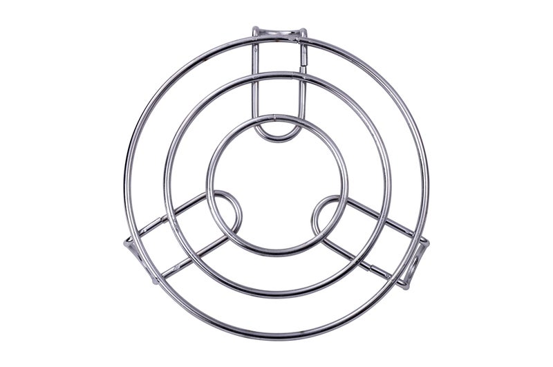 Petals Stainless Steel Round Trivet Table Ring Steaming Stand (17cms) - Pack of 2 - Image 2