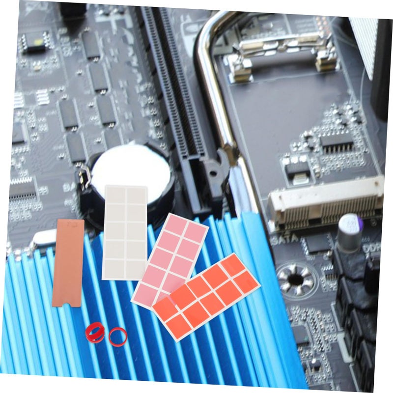 مشتت حرارة نحاسي NVMe بتصميم حلقي لتبريد أقراص الحالة الصلبة أحادية وثنائية الوجه، مجموعة واحدة - Image 5
