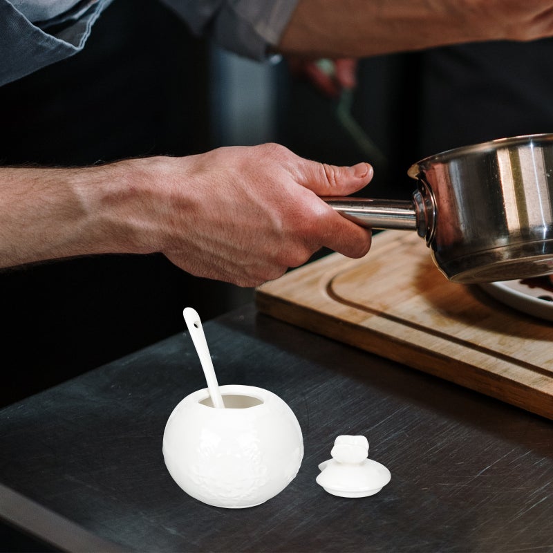 🍽️ جرة سيراميك بتصميم بارز للاستخدام في المطبخ أو المقهى - Image 4