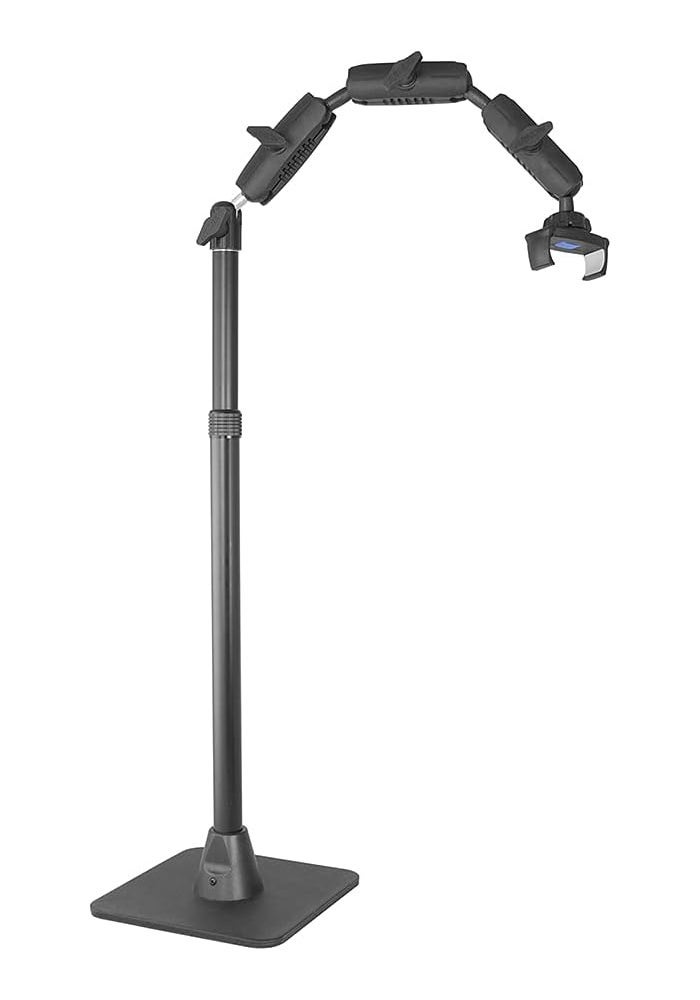 Arkon Pro Phone Stand for Live Streaming, Crafting, and Tutorial Videos - Black - Image 1