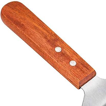 Puthak Unequetrend Pizza Pastry Ice Cream Cutting Stainless Steel Plain Scrapper with Wooden Handle Set of 1 Pizza Cutter - Image 2