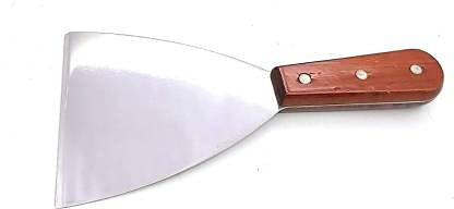 Puthak Unequetrend Pizza Pastry Ice Cream Cutting Stainless Steel Plain Scrapper with Wooden Handle Set of 1 Pizza Cutter - Image 3