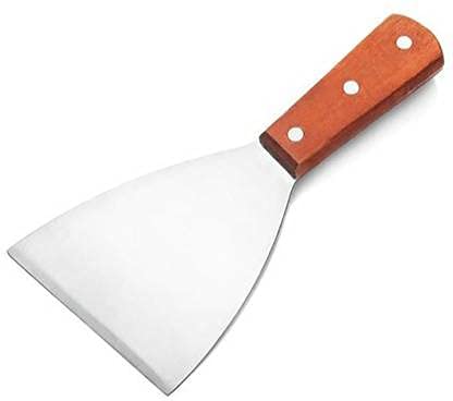 Puthak Unequetrend Pizza Pastry Ice Cream Cutting Stainless Steel Plain Scrapper with Wooden Handle Set of 1 Pizza Cutter - Image 5