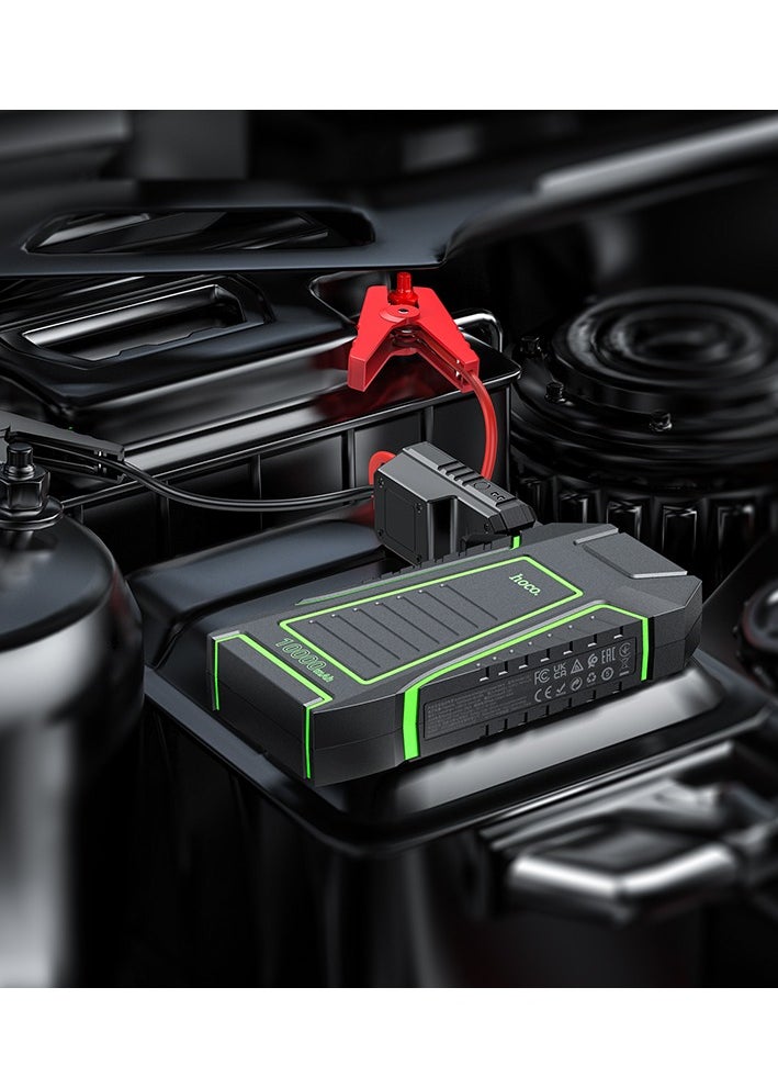 hoco. - QS1 Spring Car Emergency Start-Up Power Bank (10000mAh) – 12V Output, USB Charging, and Compact Design - Image 1