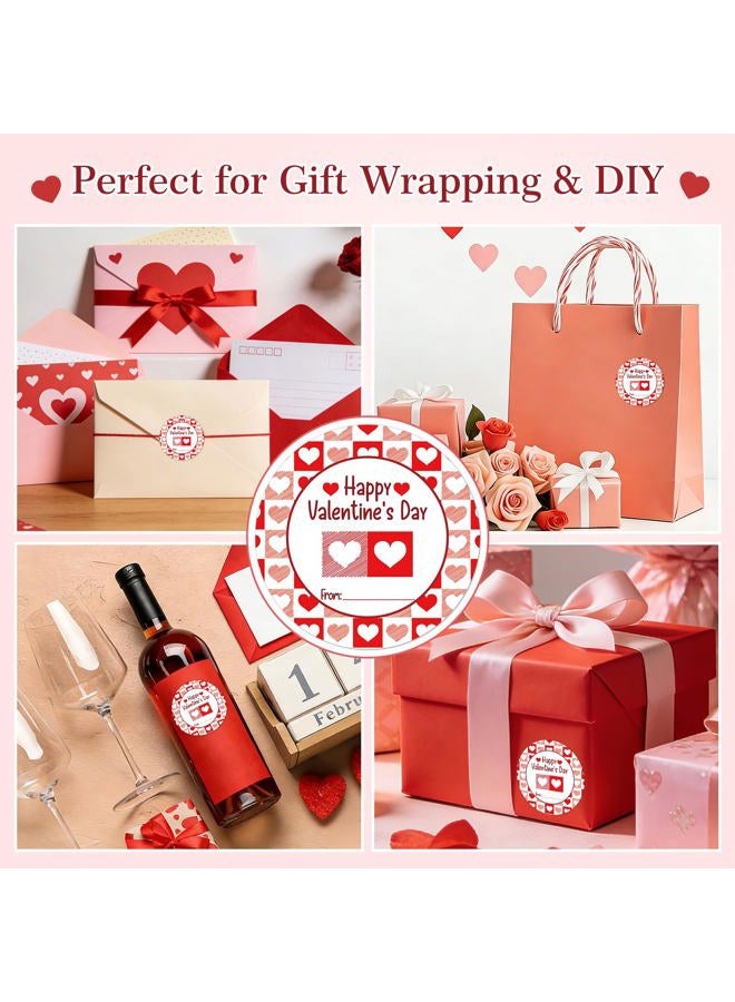 FaCraft 72PCS Happy Valentine's Day Stickers-Heart Stickers Valentines Day Gift Tags Valentine to from Labels Stickers Valentine's Sticker Envelopes Seal Boxes Cards Valentines Party Favor Decorations - Image 5