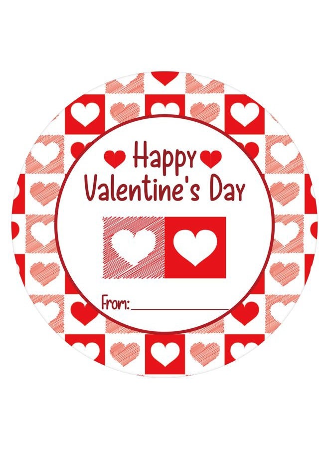 FaCraft 72PCS Happy Valentine's Day Stickers-Heart Stickers Valentines Day Gift Tags Valentine to from Labels Stickers Valentine's Sticker Envelopes Seal Boxes Cards Valentines Party Favor Decorations - Image 1