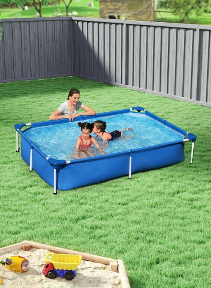 EVEREEN Metal Frame Swimming Pool, Family Above Ground Pool, Outdoor Garden Pool, Children's pool, 259x170x61cm - Image 3