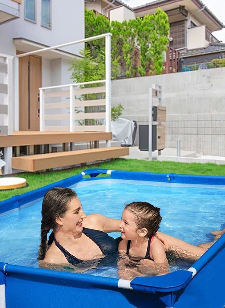 EVEREEN Metal Frame Swimming Pool, Family Above Ground Pool, Outdoor Garden Pool, Children's pool, 259x170x61cm - Image 4