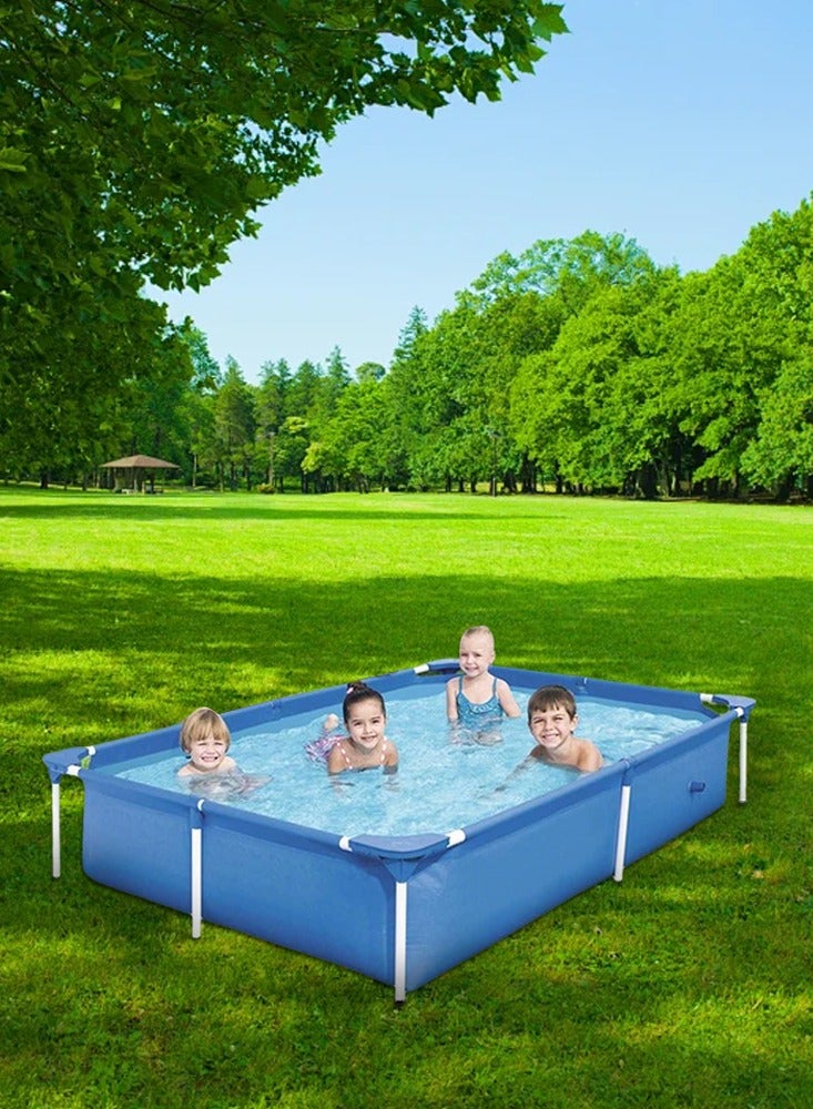 EVEREEN Metal Frame Swimming Pool, Family Above Ground Pool, Outdoor Garden Pool, Children's pool, 259x170x61cm - Image 2