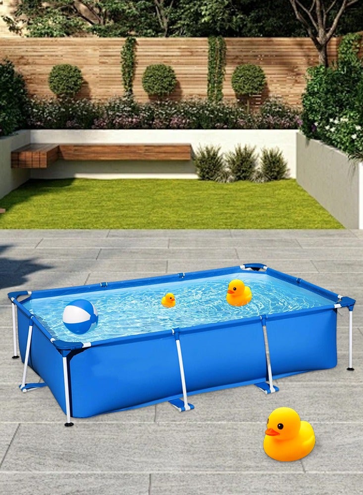 EVEREEN Metal Frame Swimming Pool, Family Above Ground Pool, Outdoor Garden Pool, Children's pool, 259x170x61cm - Image 1