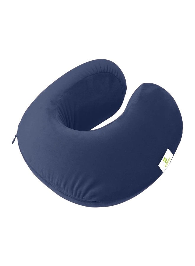 Cushows Neck Pillow Airplane Travel Pillow Head Rest Pillow Neck Travel Pillow Multipurpose U-Shaped Travel Pillow for Neck Support | Travel in Aeroplane | Car | Train | Bus for Men and Women (Blue) - Image 3