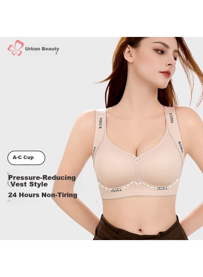 Urban Beauty Urban Beauty Women's Push-up Bra With Underwire Support And Anti-sagging Function, Sports Seamless Bra For Lifting And Side Slimming, Thin Style Bra For Gathering And Supporting Side Breasts  - Image 1