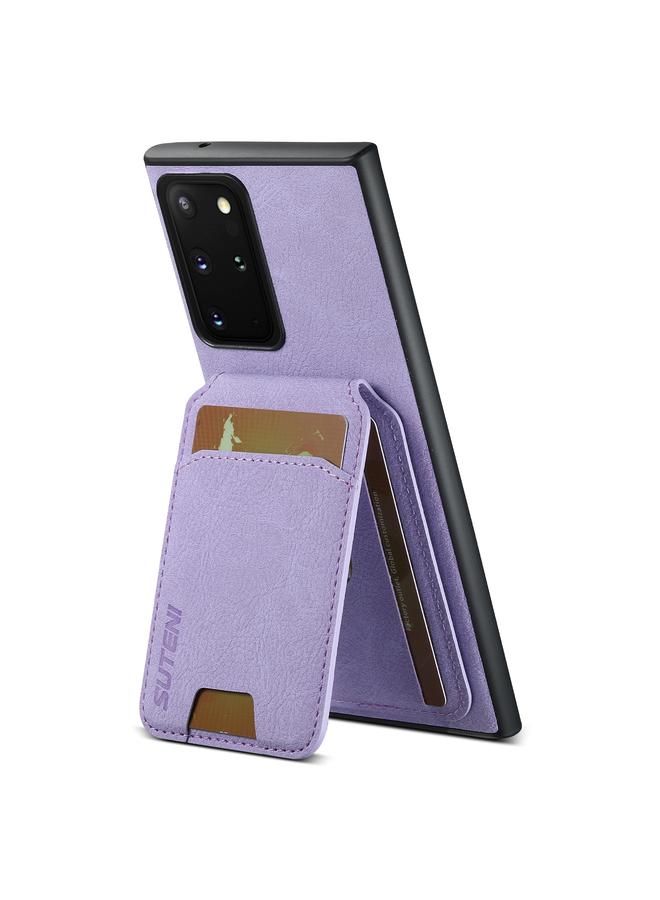 Suteni Case For Samsung Galaxy Note20 H02 Litchi Leather Card Wallet Stand Back Phone Case - Image 2