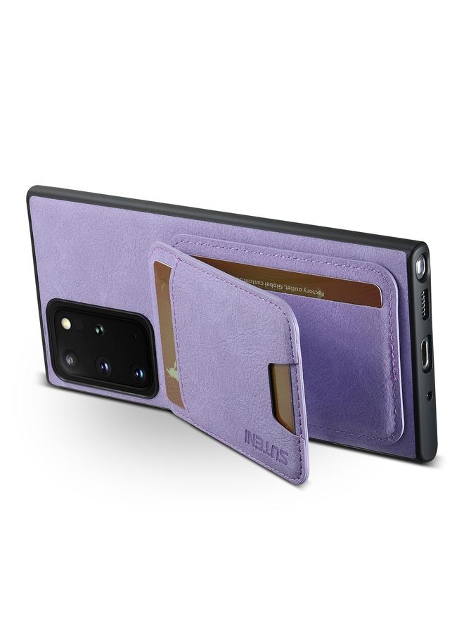 Suteni Case For Samsung Galaxy Note20 H02 Litchi Leather Card Wallet Stand Back Phone Case - Image 3
