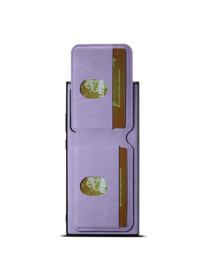 Suteni Case For Samsung Galaxy Note20 H02 Litchi Leather Card Wallet Stand Back Phone Case - Image 4