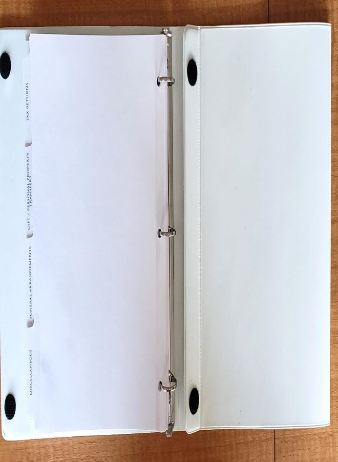 Nancy Nikko Easel Ring Binders - Flip Over The top Style Platform Construction. (White, 11" X 8 1/2" Sheet Size Bound on 11" Side) - Image 4